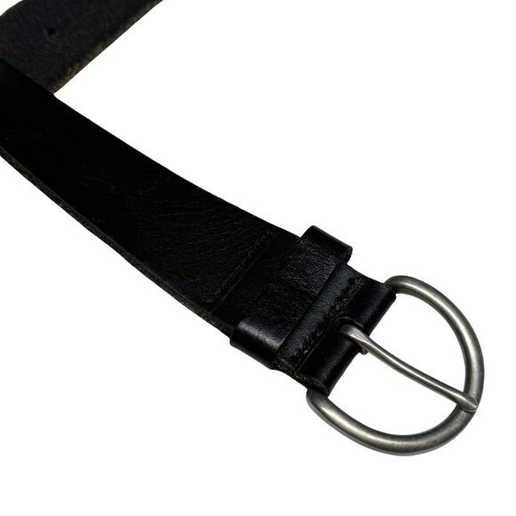 Vintage Dark Brown/Black Leather Silver Concho Belt - Picture 8 of 11